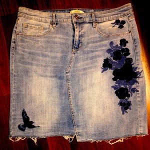Wonderland MIDI Denim Skirt